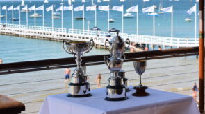 The Peroni Sorrento Cup trophies.